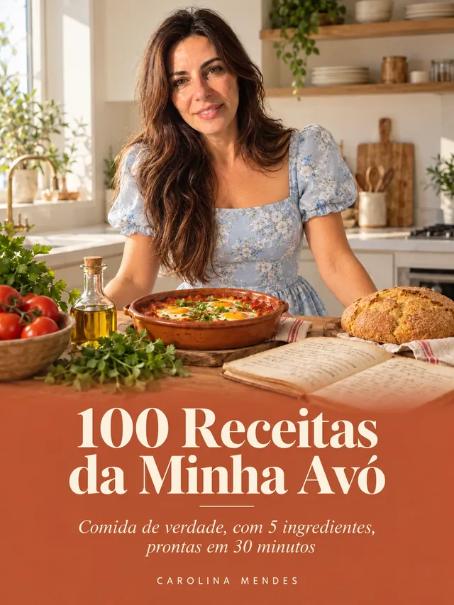 Capa do livro 100 Receitas da Minha Avó, de Carolina Mendes